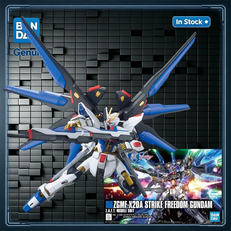 Bandai Gundam Model Kit HGCE 1/144 ZGMF-X20A Strike Freedom Gundam Anime Action Figures Collection Assembly Toy Genuine in Stock
